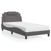 vidaXL sengeramme uden madras Viana 100x200 cm kunstl&aelig;der gr&aring;