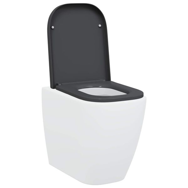 vidaXL Toilet s&aelig;de Antracit 44,5 x 35 x 3,6 cm Duroplast