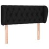 vidaXL sengegavl med kanter 103x23x78/88 cm stof sort