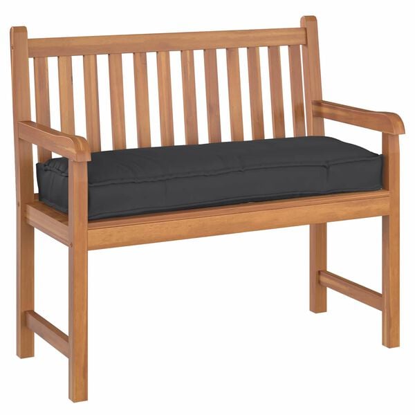 vidaXL Pude Sort 110 x 40 x 8 cm Oxford stof