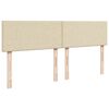 vidaXL kontinentalseng med madras 200x200 cm stof cremefarvet
