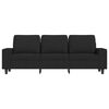vidaXL 3-personers sofa med fodskammel 180 cm sort