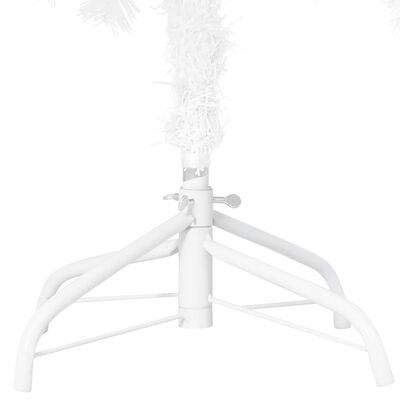 vidaXL kunstigt juletræ med lys og kuglesæt 120 cm PVC hvid