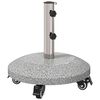 vidaXL Granitsk&aelig;rm med hjul til 4-5 cm pole 27.2 kg Gr&aring;