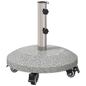 vidaXL Granitsk&aelig;rm med hjul til 4-5 cm pole 27.2 kg Gr&aring;