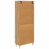 vidaXL Highboard Artisan Egetr&aelig; 69,5 x 34 x 180 cm Konstrueret tr&aelig;