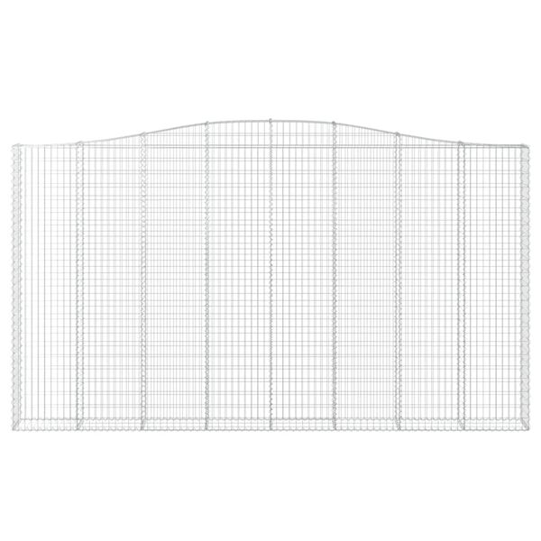 vidaXL buede gabionkurve 2 stk. 400x30x220/240 cm galvaniseret jern