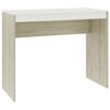 vidaXL skrivebord 90x40x72 cm konstrueret tr&aelig; hvid og sonoma-eg
