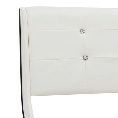 vidaXL sengestel 160 x 200 cm hvid kunstlæder