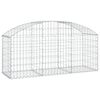 vidaXL buet gabionkurv 150x50x60/80 cm galvaniseret jern