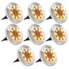 vidaXL soldrevne LED-nedgravningsspots 8 stk. varmt hvidt lys