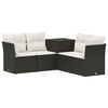 vidaXL Sofa S&aelig;t 5 stk. Sort og Cremehvid Poly Rattan og St&aring;l