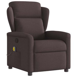 vidaXL massagestol stof m&oslash;rkebrun