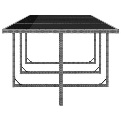 vidaXL udendørs spisebordssæt 13 dele m. hynder polyrattan antracitgrå