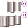 vidaXL hundel&aring;ge med d&oslash;r 9 paneler 450 cm foldbar poppeltr&aelig; brun
