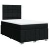 vidaXL kontinentalseng med madras 120x190 cm stof sort