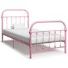 vidaXL sengestel 100x200 cm metal pink