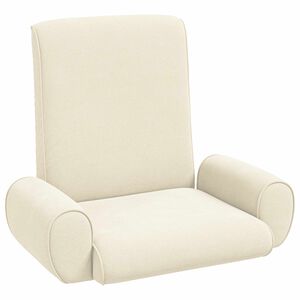 vidaXL Justerbar Gulvstol Cremefarvet Kornet Velour