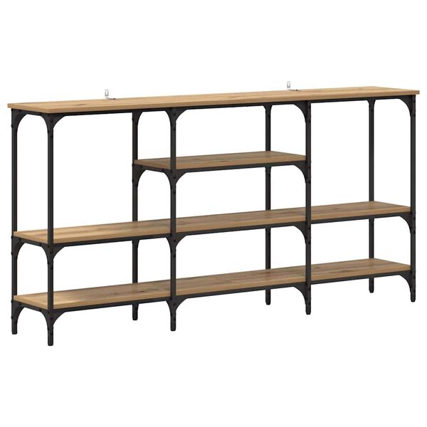 vidaXL Konsolbord artisan eg 160 x 29 x 80 cm Konstrueret tr&aelig;