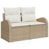 vidaXL Havesofa S&aelig;t med pude 6 pcs Beige polyrattan