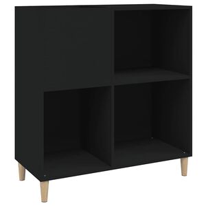 vidaXL vinylskab 84,5x38x89 cm konstrueret tr&aelig; sort
