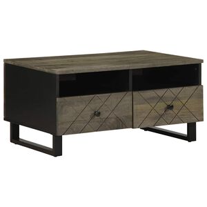 vidaXL sofabord 80x54x40 cm massivt mangotr&aelig; sort
