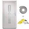 vidaXL hovedd&oslash;r 98x190 cm PVC hvid