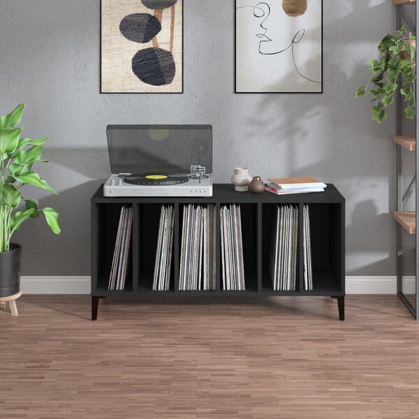 vidaXL vinylskab 100x38x48 cm konstrueret træ sort