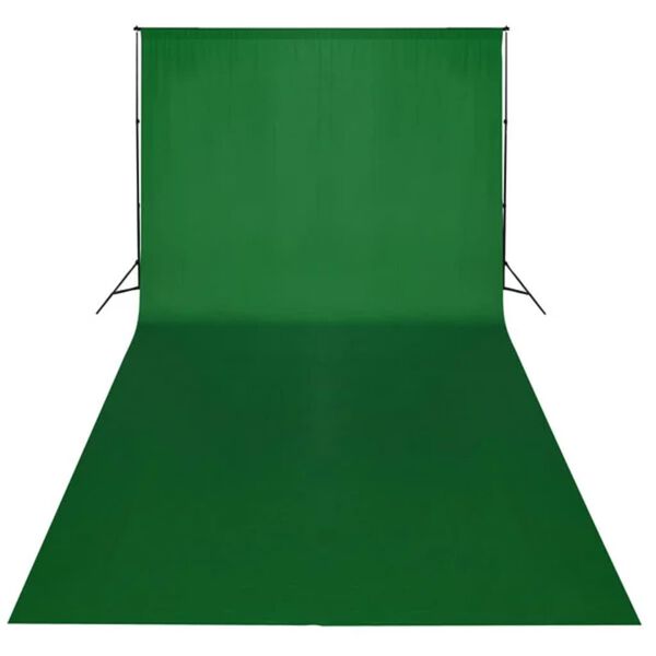 vidaXL fotobaggrund uden stativ 600x300 cm bomuld chroma key grøn