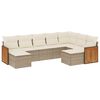 vidaXL sofas&aelig;t til haven 9 dele med hynder polyrattan beige
