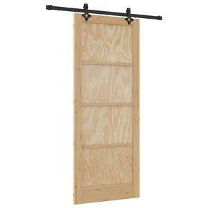 vidaXL Skyded&oslash;r ORKDAL 86 x 211 cm Massivt fyrretr&aelig; Naturfarvet