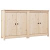 vidaXL sk&aelig;nke 2 stk. 70x35x80 cm massivt fyrretr&aelig; gr&aring;