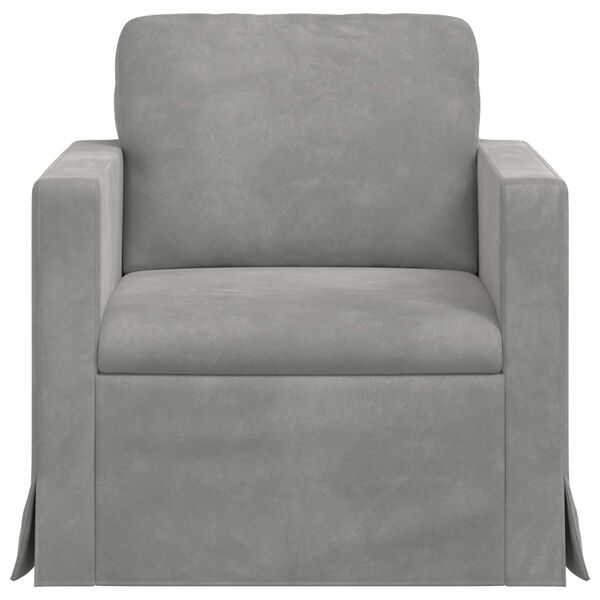 vidaXL Sofa Lysegr&aring; Samlede dimensioner: 78 x 78 x 80 cm (B x D x H)