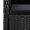 vidaXL spisebordss&aelig;t til haven 9 dele med hynder polyrattan sort