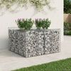 vidaXL Gabion h&oslash;jbed S&oslash;lv 100 x 100 x 60 cm Galvaniseret st&aring;l