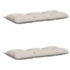 vidaXL B&aelig;nkepuder VIANEN 2 stk. 100% polyester Hvid 120 x 50 x 12 cm