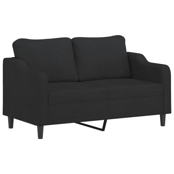 vidaXL 2-personers sofa 140 cm stof sort