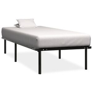 vidaXL sengestel 100x200 cm metal sort