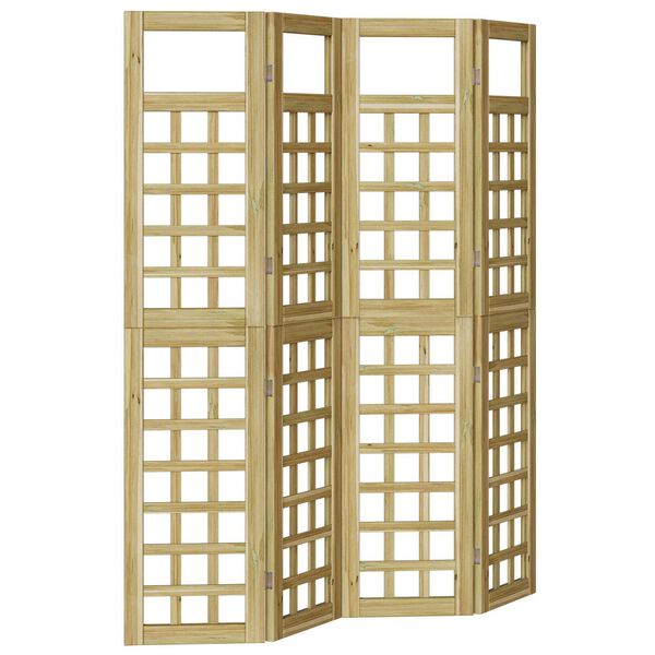 vidaXL Privatlivssk&aelig;rm Honningbrun 160 x 180 cm Massivt fyrretr&aelig;