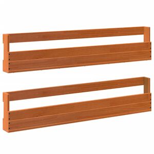 vidaXL skohylder til v&aelig;g 2 stk. 110x8,5x23,5 cm massivt fyrretr&aelig;