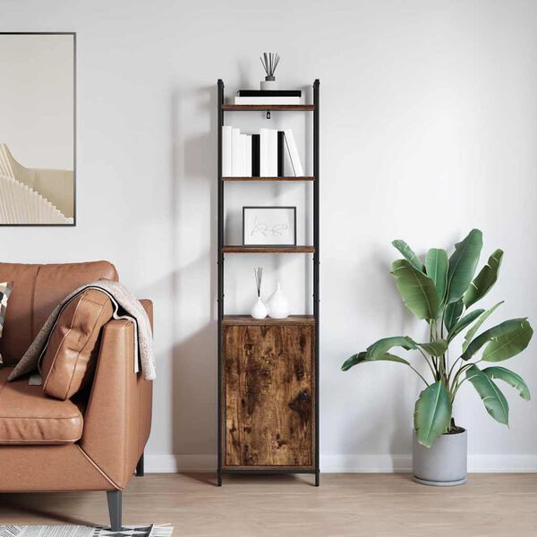 vidaXL Bogskab R&oslash;get eg 40 x 24 x 161 cm Konstrueret tr&aelig;