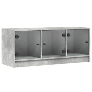 vidaXL skab med glasl&aring;ger 102x37x42 cm betongr&aring;