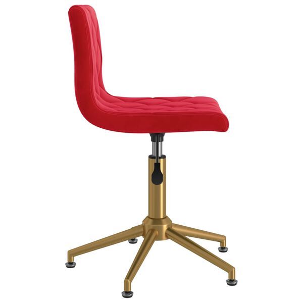 vidaXL drejelige spisebordsstole 4 stk. fl&oslash;jl vinr&oslash;d