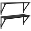 vidaXL V&aelig;ghylder 2 stk. Sort eg 60 x 25 x 25,5 cm Konstrueret tr&aelig;