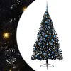 vidaXL Kunstig Forbelyst Juletr&aelig; med 300 LED'er Sort 180 cm PVC