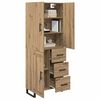 vidaXL Highboard med skuffe 2 pcs Artisan Egetr&aelig; 69,5 x 34 x 180 cm
