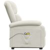 vidaXL l&oslash;ftestol med massagefunktion velour cremefarvet