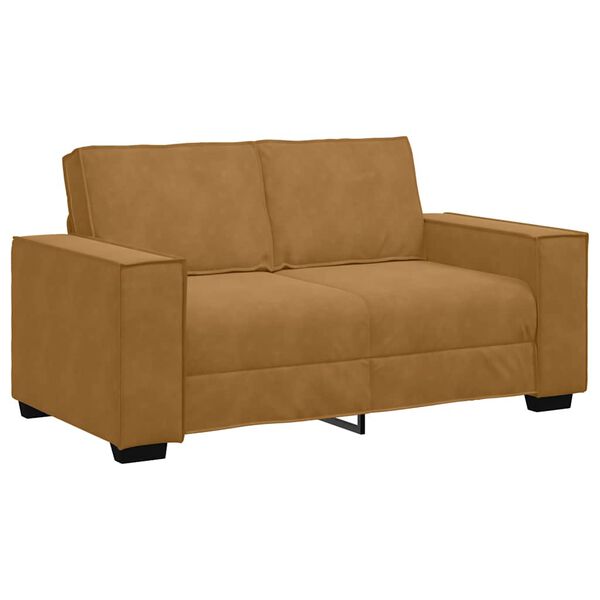 vidaXL 2-personers sofa 160x78x84 cm fl&oslash;jl brun