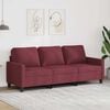vidaXL 3-personers sofa 180 cm stof vinr&oslash;d