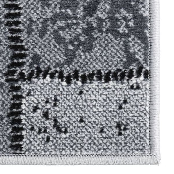 vidaXL t&aelig;ppel&oslash;ber 100x400 cm med blokm&oslash;nster BCF gr&aring;